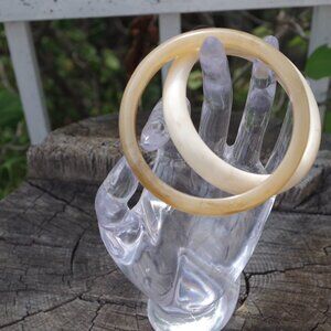 Two Beautiful Lucite Bangles From 80s